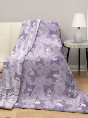 Sanrio Kuromi Serenity Comfort Reversible Plush Throw Blanket 50” x 60” NWT